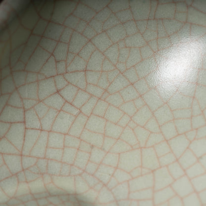 清代 哥窯豆莢形洗