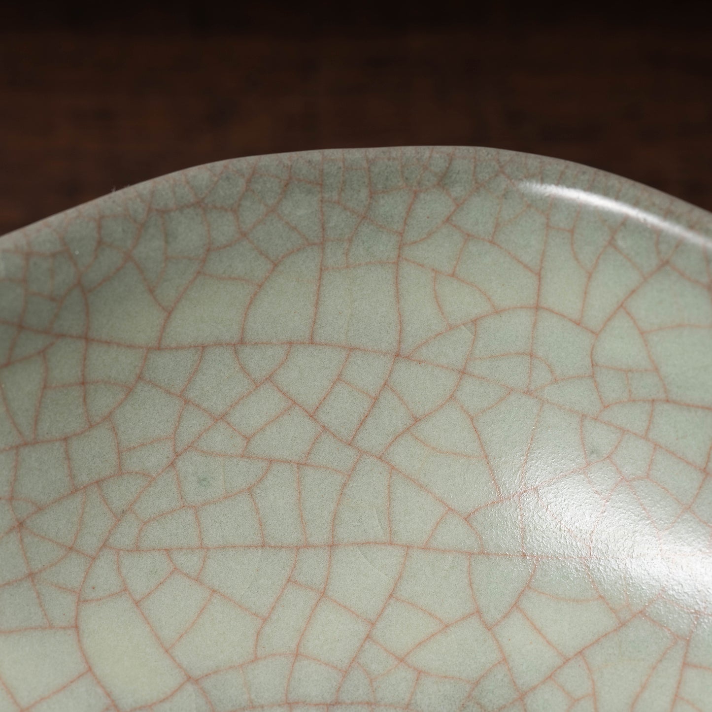 清代 哥窯豆莢形洗