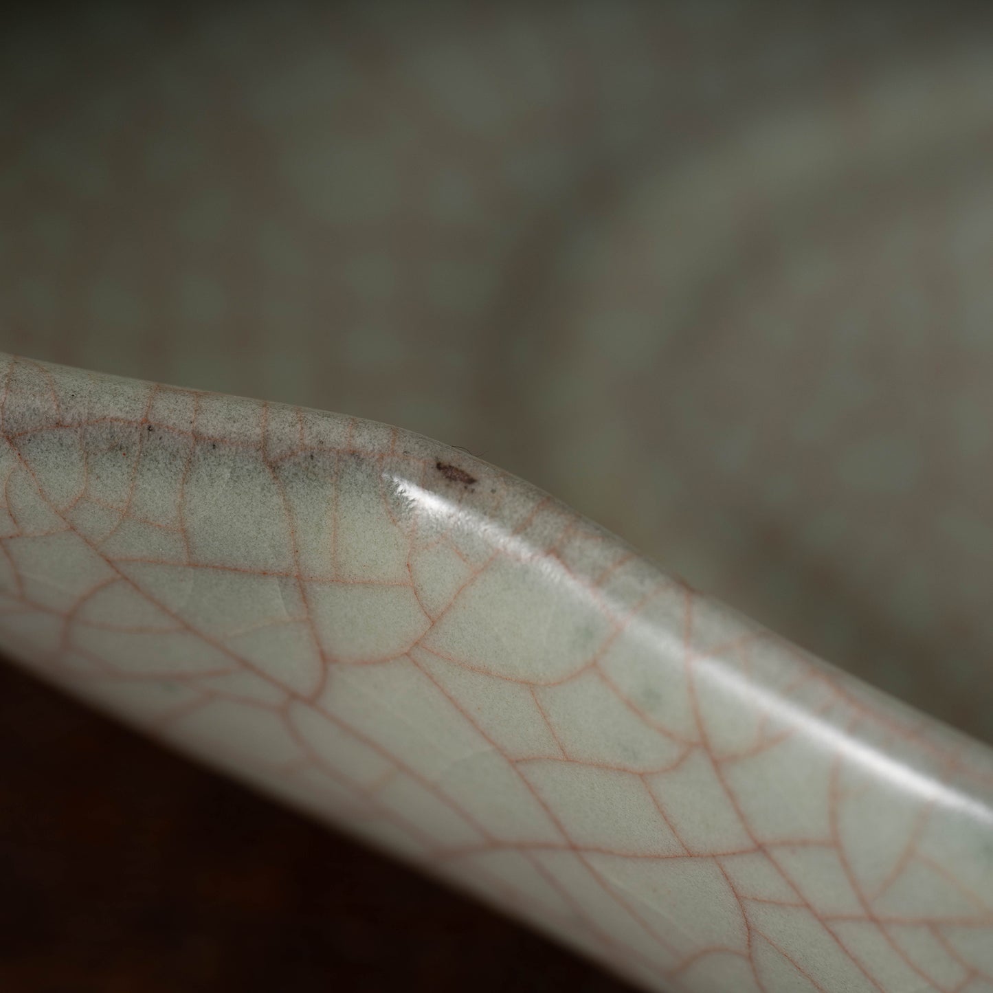 清代 哥窯豆莢形洗