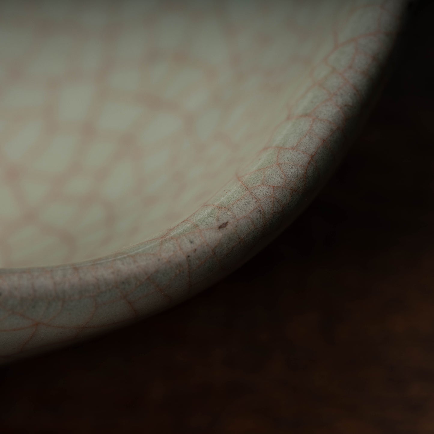 清代 哥窯豆莢形洗