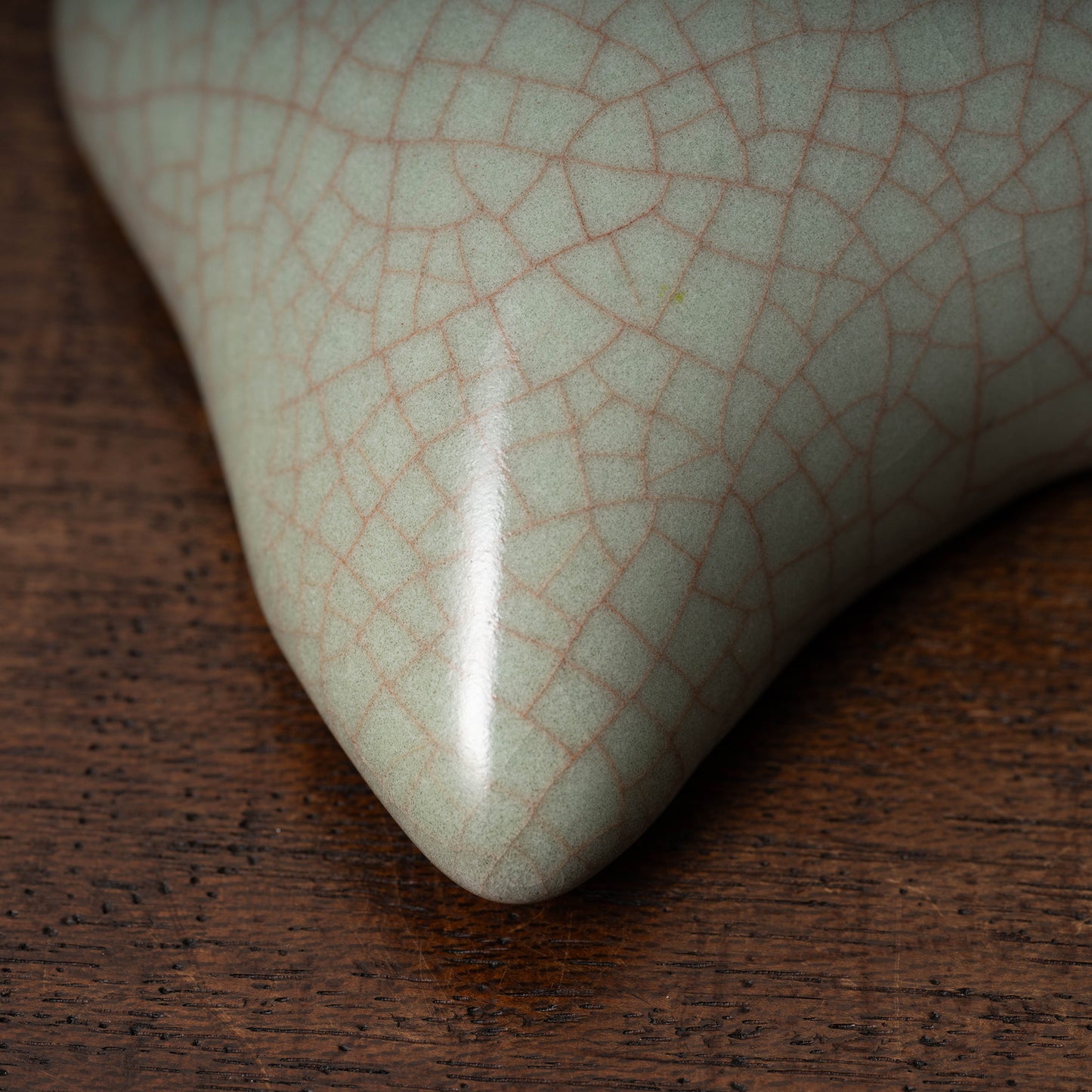 清代 哥窯豆莢形洗