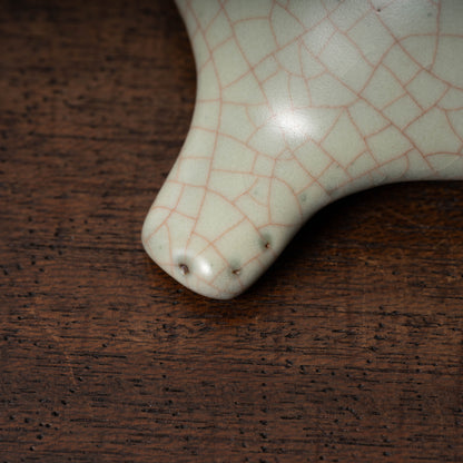 清代 哥窯豆莢形洗