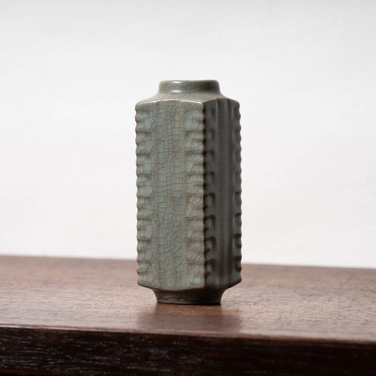 元代官窯 青磁琮形瓶