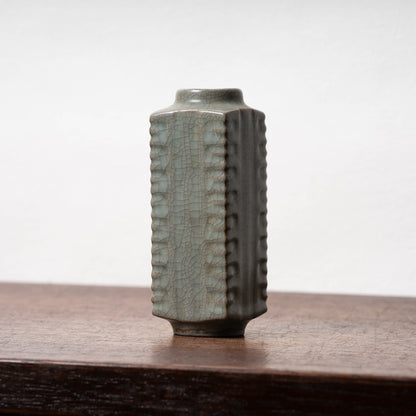 元代官窯 青磁琮形瓶