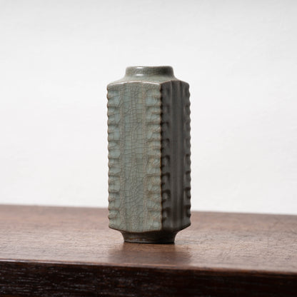 元代官窯 青磁琮形瓶