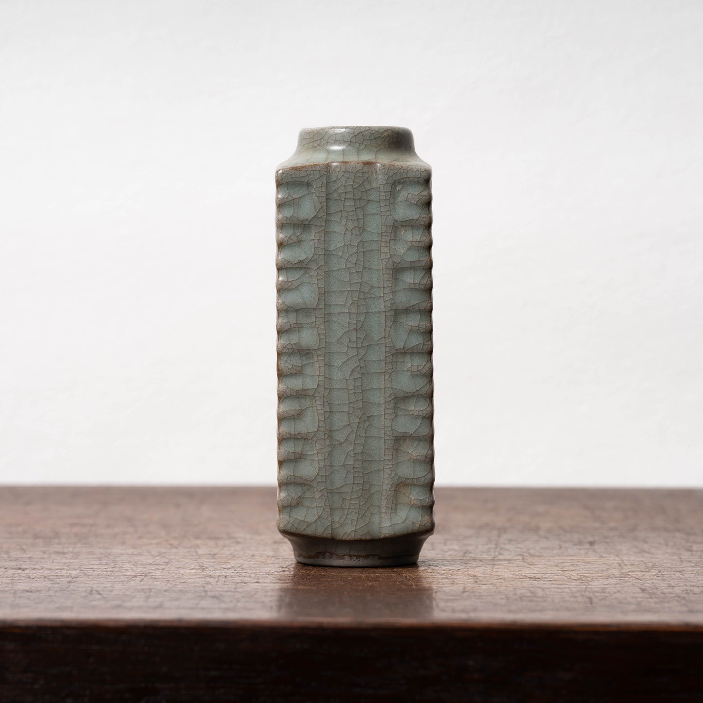 元代官窯 青磁琮形瓶