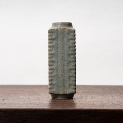 元代官窯 青磁琮形瓶