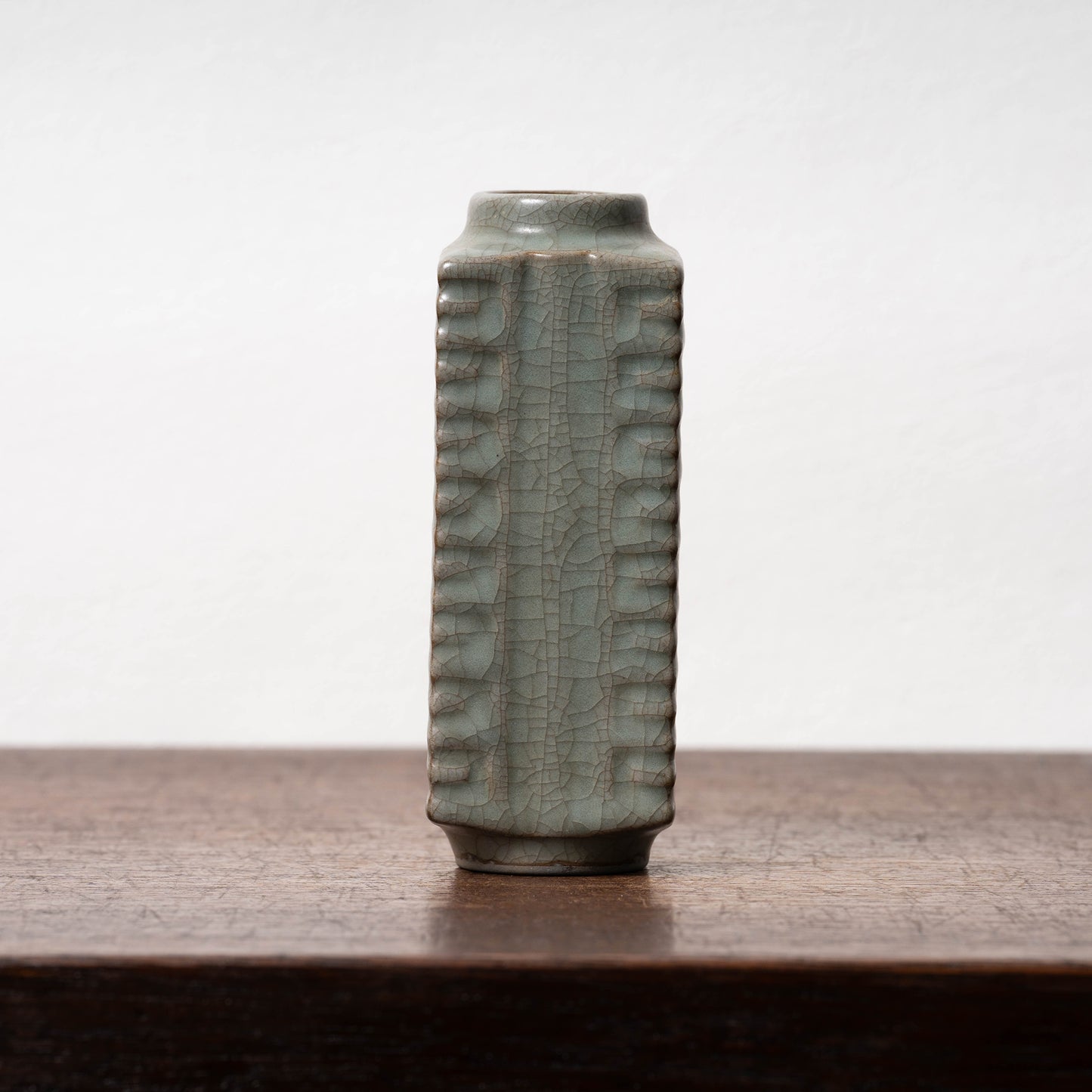 元代官窯 青磁琮形瓶