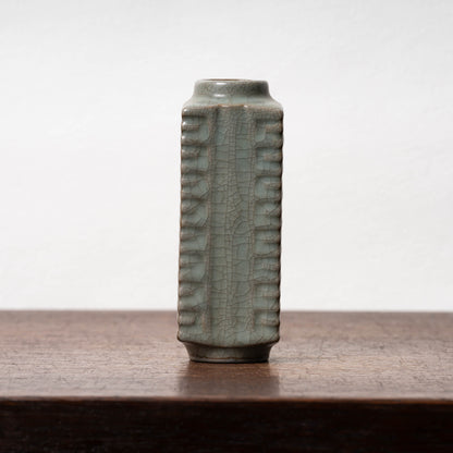 元代官窯 青磁琮形瓶