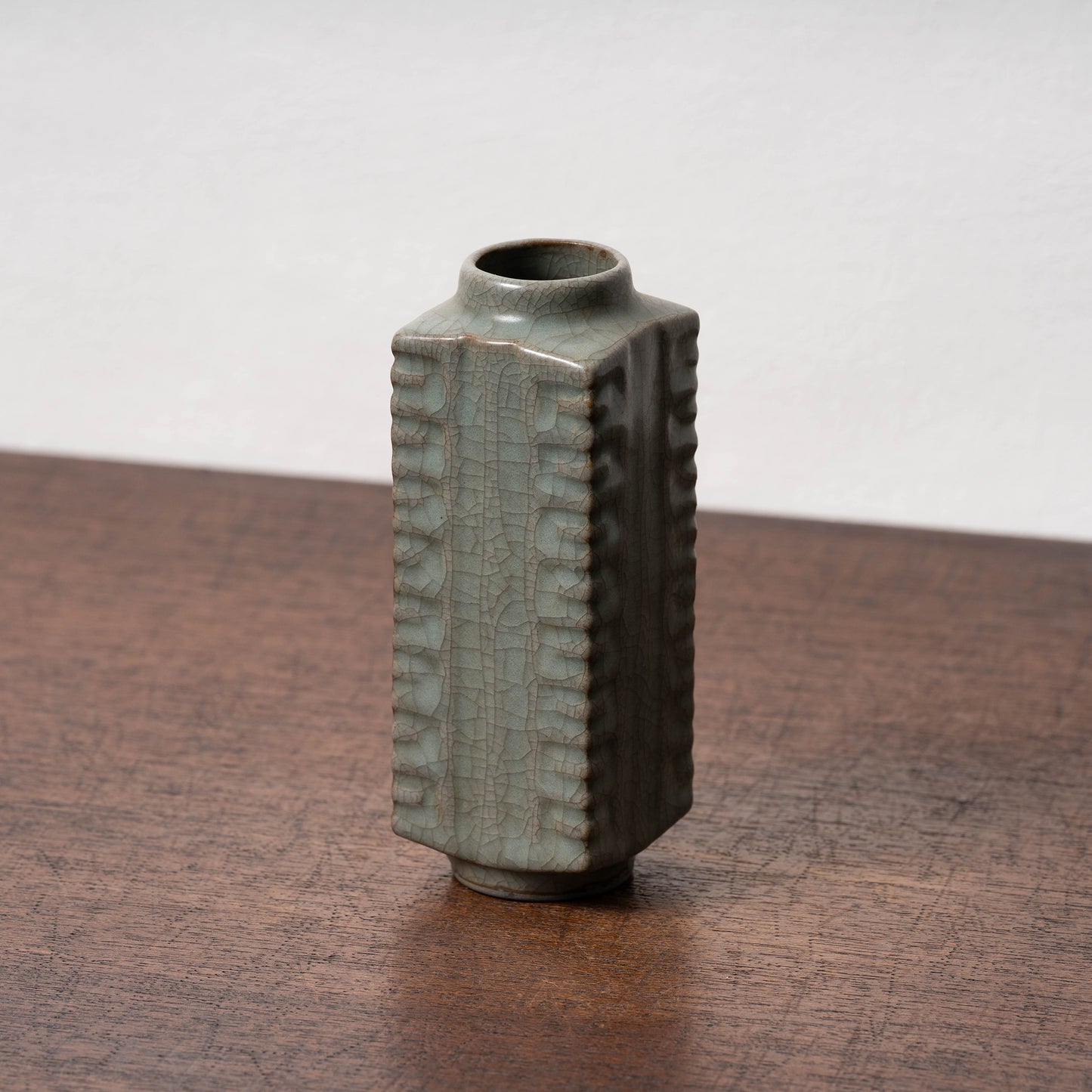 元代官窯 青磁琮形瓶