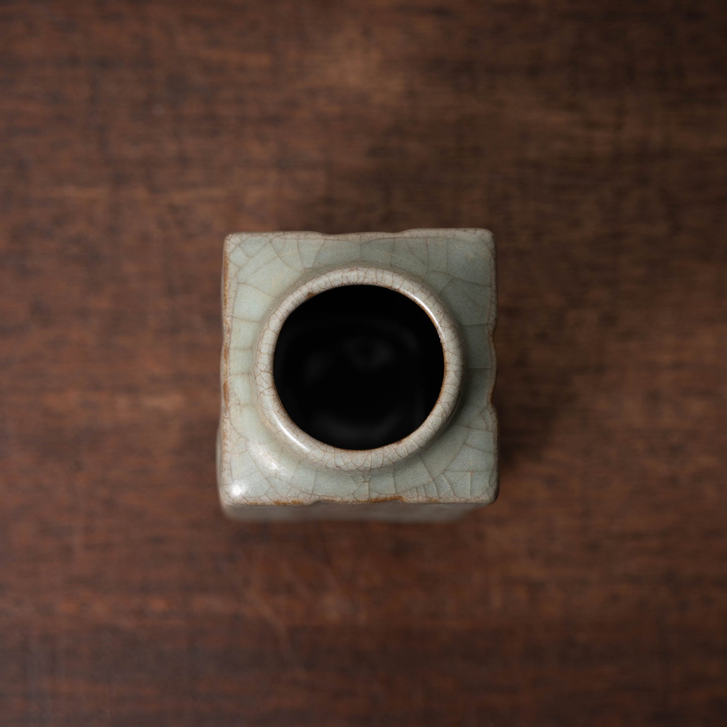 元代官窯 青磁琮形瓶