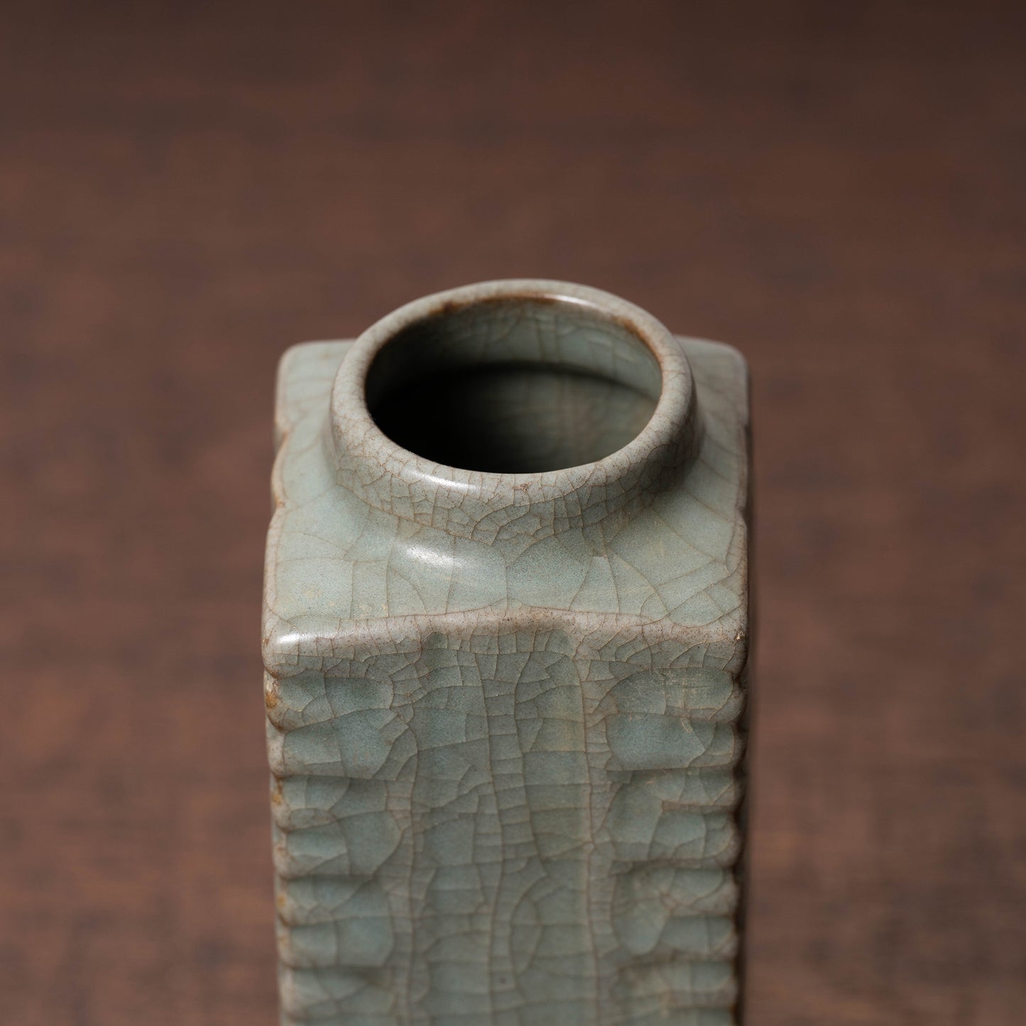 元代官窯 青磁琮形瓶