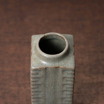 元代官窯 青磁琮形瓶