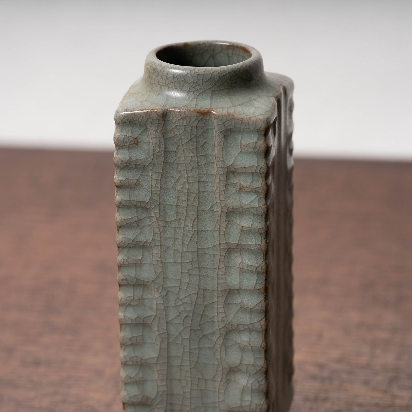 元代官窯 青磁琮形瓶