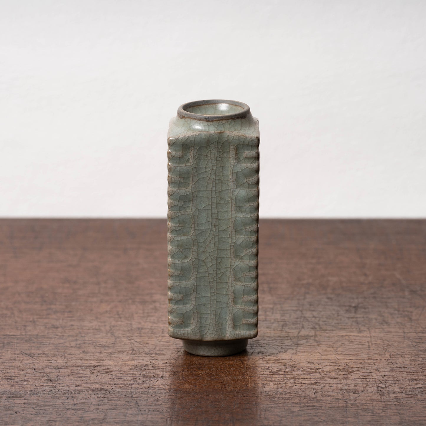 元代官窯 青磁琮形瓶