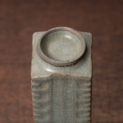 元代官窯 青磁琮形瓶