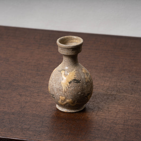 高麗 青磁象嵌雲鶴文瓶