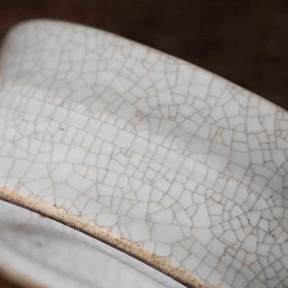 清代 哥釉弧形筆洗