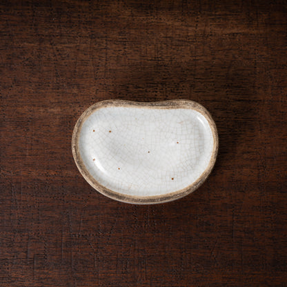 清代 哥釉弧形筆洗