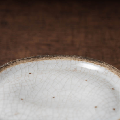 清代 哥釉弧形筆洗