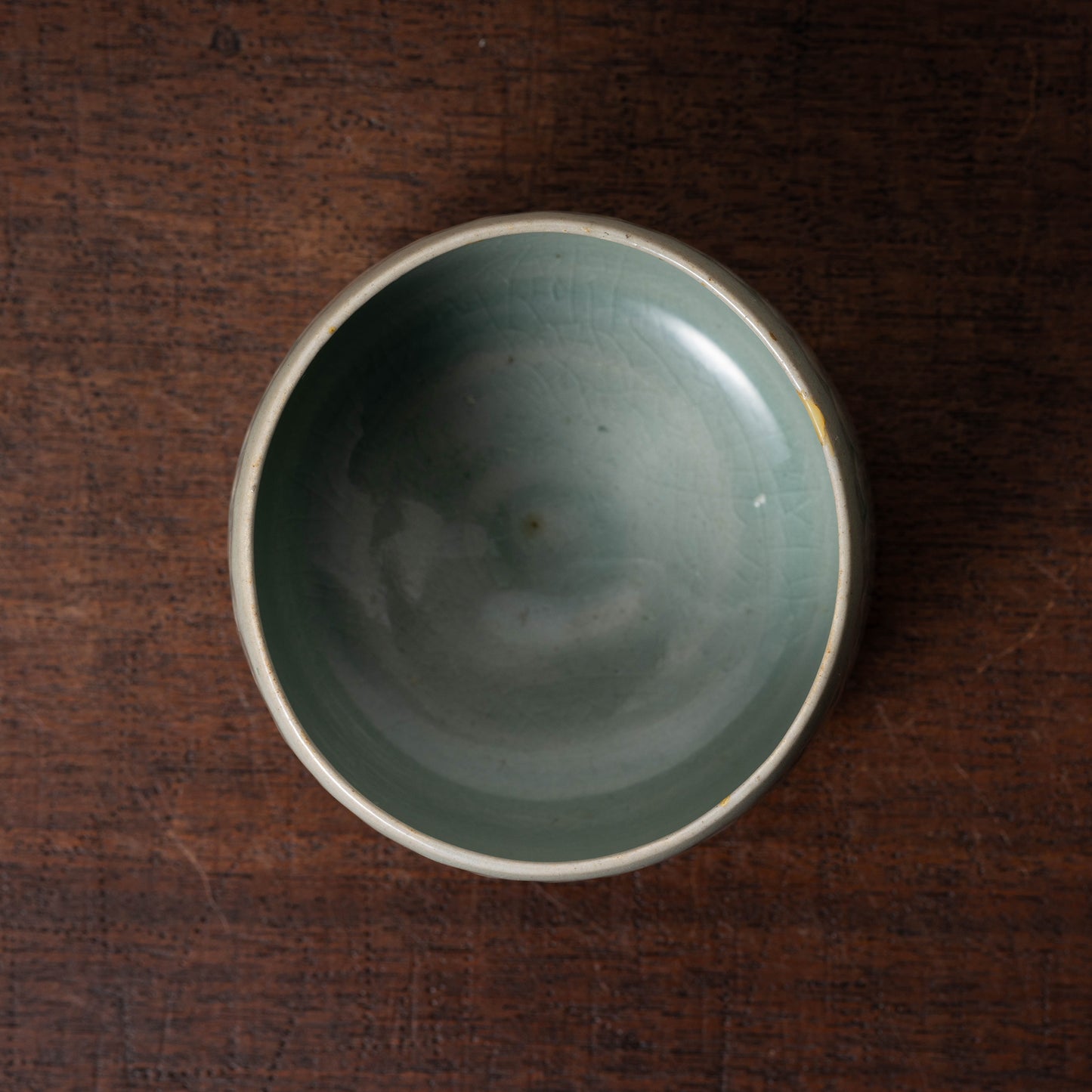 Goryeo Celadon Tea Bowl Carved Lotus Petal Design
