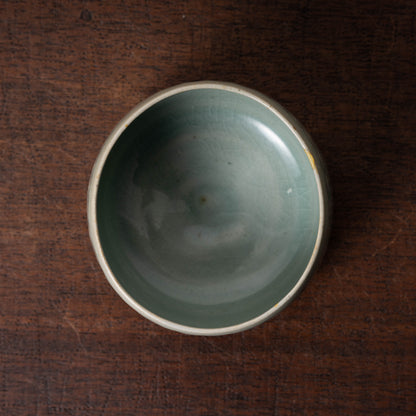 Goryeo Celadon Tea Bowl Carved Lotus Petal Design