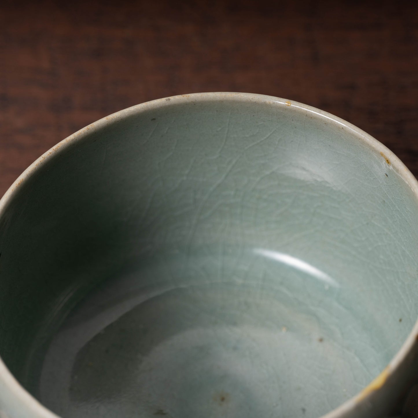 Goryeo Celadon Tea Bowl Carved Lotus Petal Design