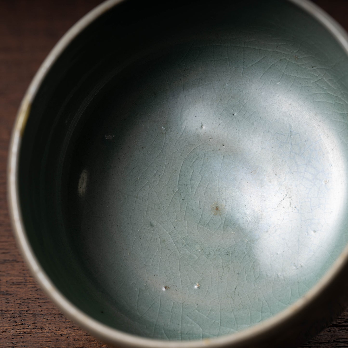 Goryeo Celadon Tea Bowl Carved Lotus Petal Design