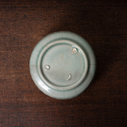 Goryeo Celadon Tea Bowl Carved Lotus Petal Design