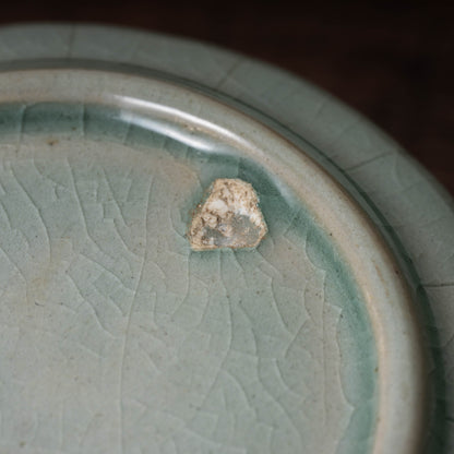 Goryeo Celadon Tea Bowl Carved Lotus Petal Design