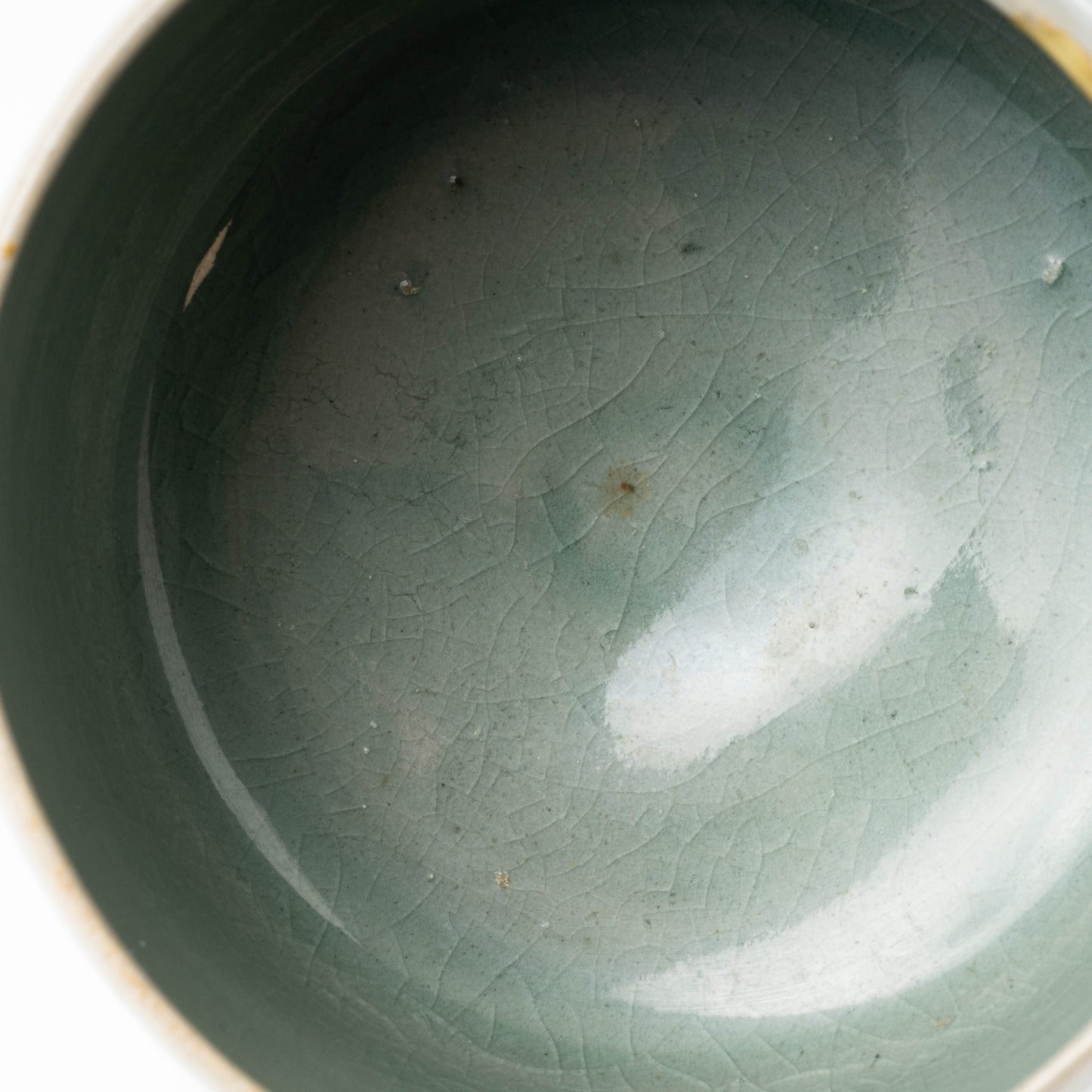 Goryeo Celadon Tea Bowl Carved Lotus Petal Design