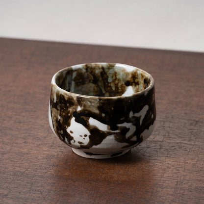 李朝 分院手鉄斑半筒形碗