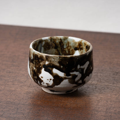 李朝 分院手鉄斑半筒形碗