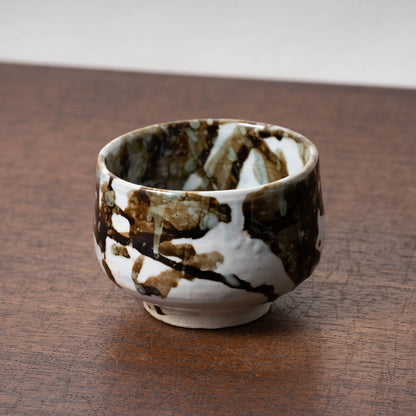 李朝 分院手鉄斑半筒形碗