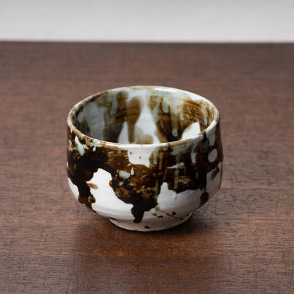 李朝 分院手鉄斑半筒形碗