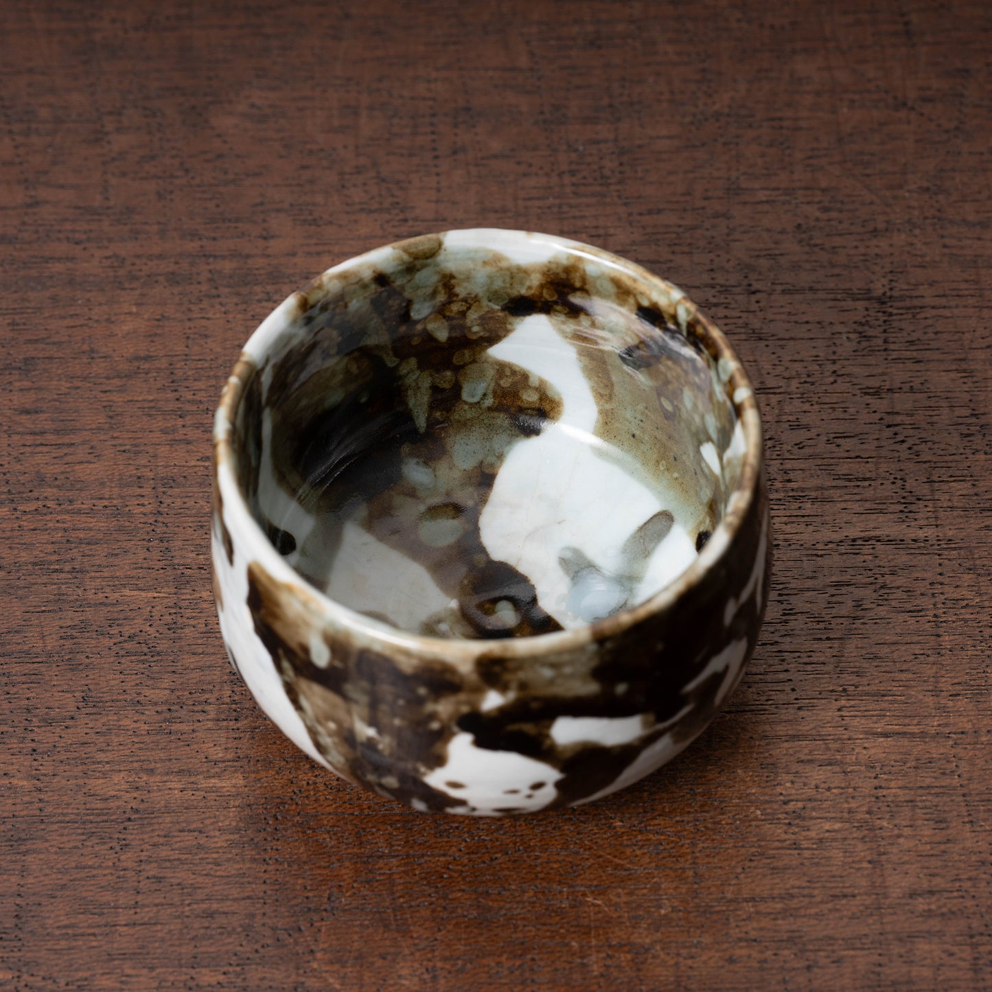 李朝 分院手鉄斑半筒形碗