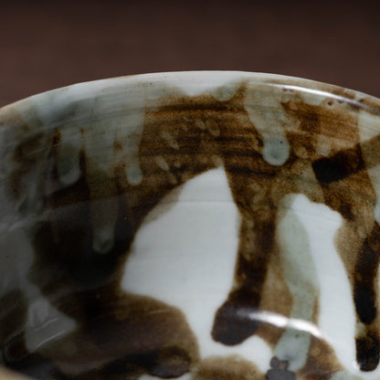 李朝 分院手鉄斑半筒形碗