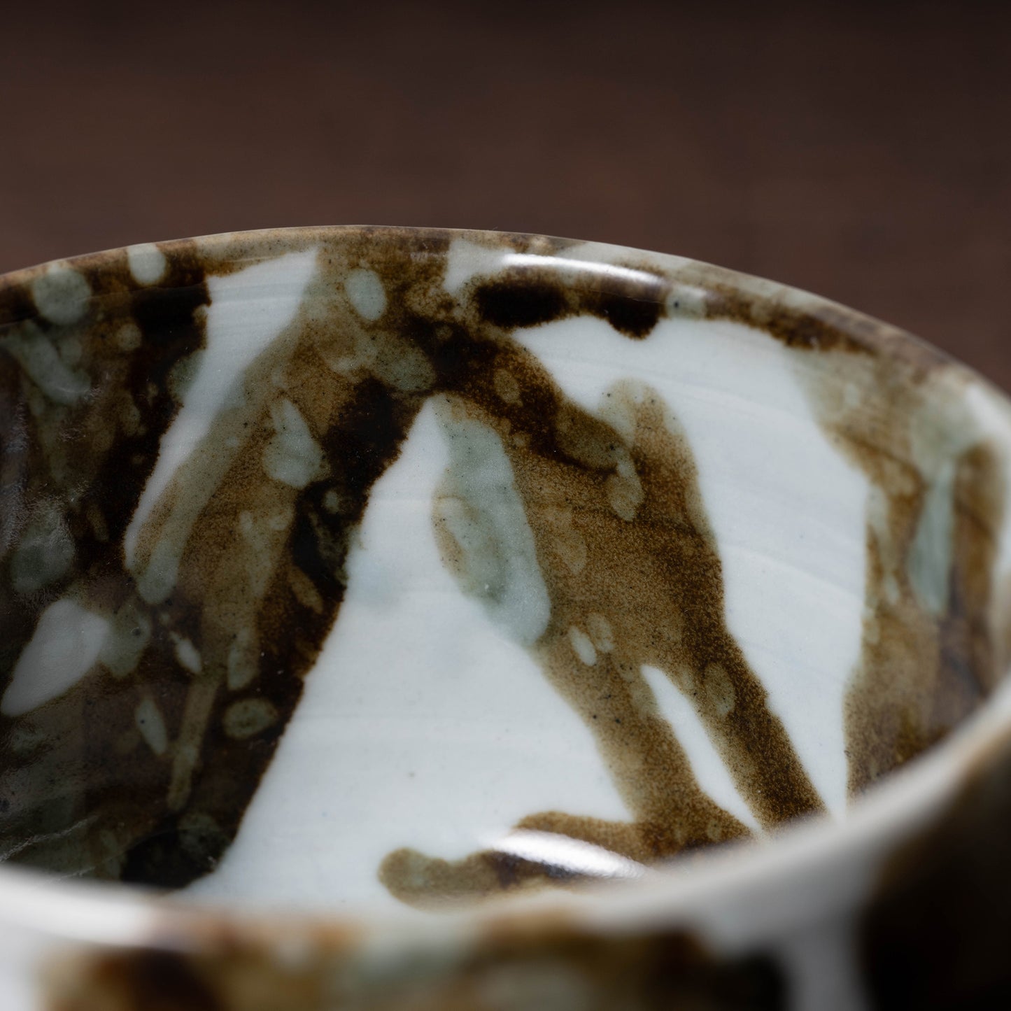 李朝 分院手鉄斑半筒形碗