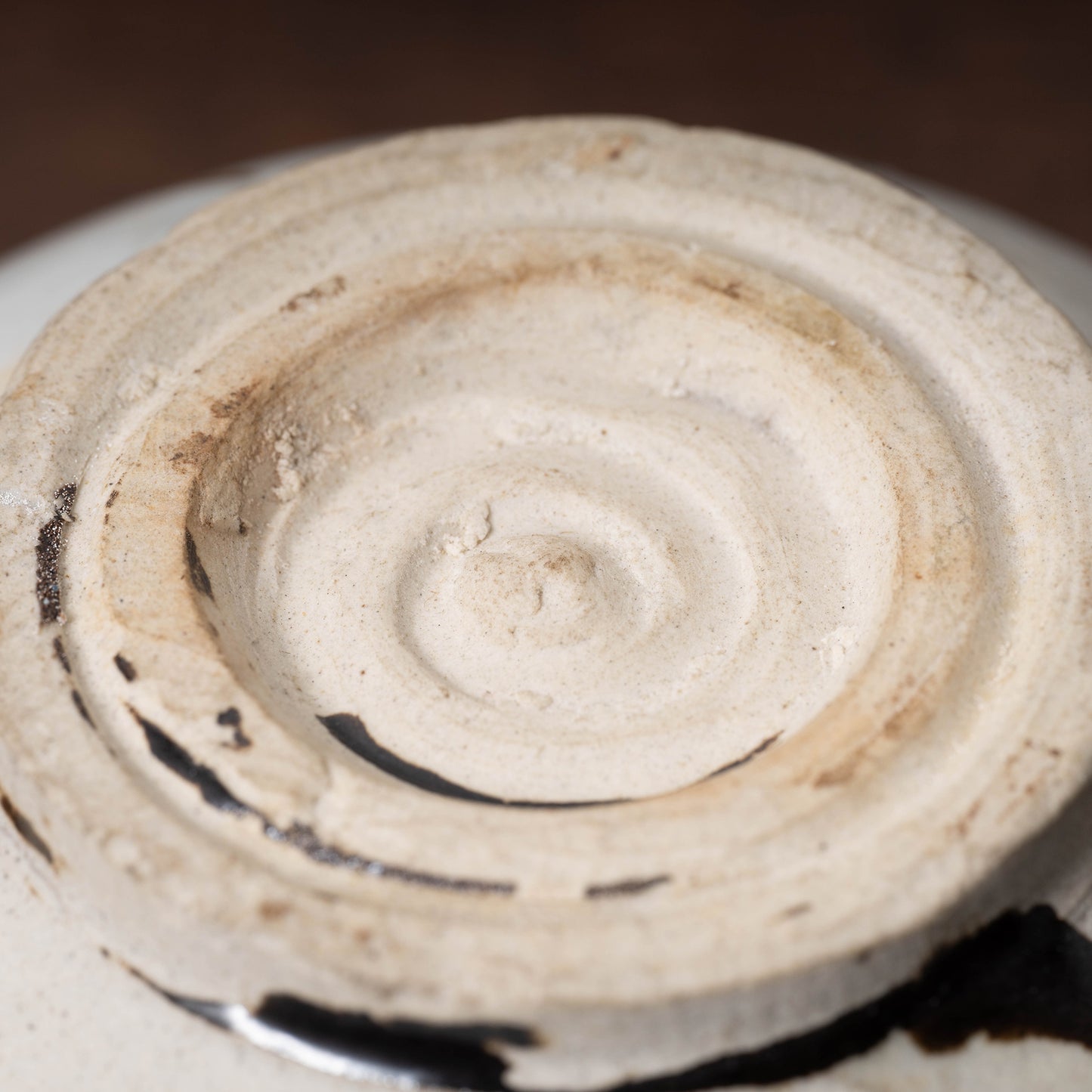 李朝 分院手鉄斑半筒形碗