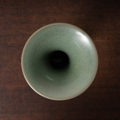 南宋官窯 青磁觚式瓶