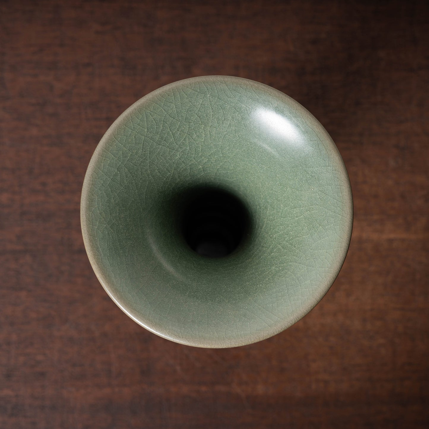 南宋官窯 青磁觚式瓶