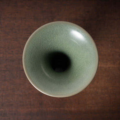 南宋官窯 青磁觚式瓶