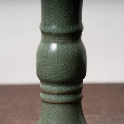 南宋官窯 青磁觚式瓶