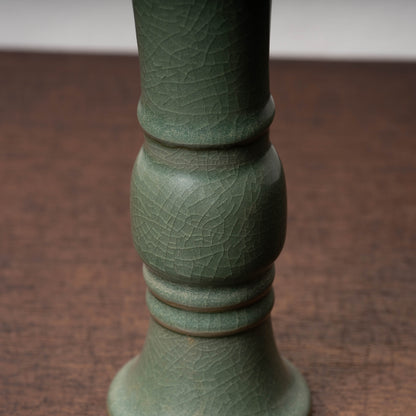 南宋官窯 青磁觚式瓶