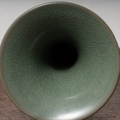 南宋官窯 青磁觚式瓶