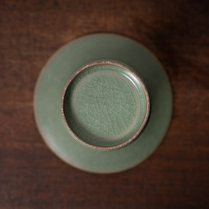 南宋官窯 青磁觚式瓶