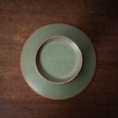 南宋官窯 青磁觚式瓶