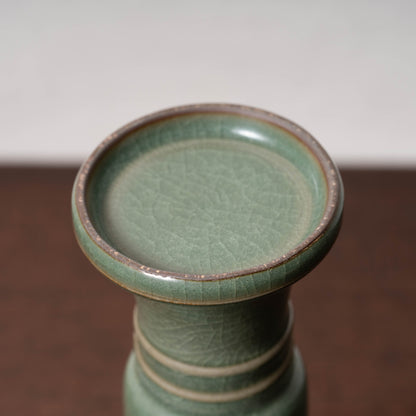 南宋官窯 青磁觚式瓶