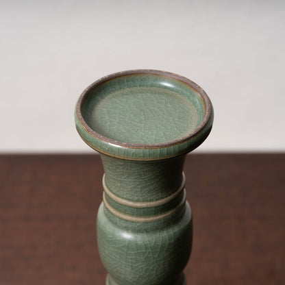 南宋官窯 青磁觚式瓶