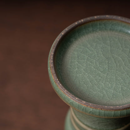 南宋官窯 青磁觚式瓶